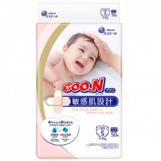 Подгузники GOO.N Plus для детей 4-8 кг размер S на липучках 50 шт. (843334)