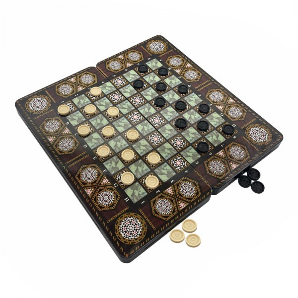 Набор настольных игр "Шахматы 3 в 1" Set3 NE-SP-SET-14 нарды, шашки, 40х40 см Набор настольных игр "Шахматы 3 в 1" Set3 NE-SP-SET-14 нарды, шашки, 40х40 см