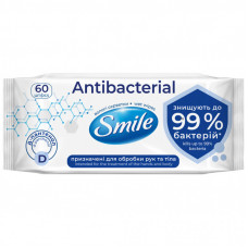 Влажные салфетки Smile Antibacterial с Д-пантенолом 60 шт. (4823071621044/4823071656435)