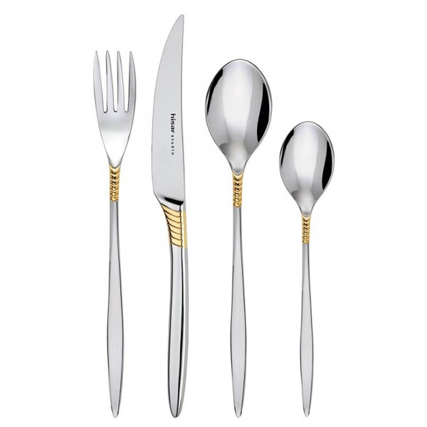 Столові прибори Hisar Mamba Gold 24 предмета на 6 персон (111410)