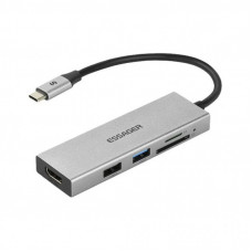 Концентратор Essager USB-C 5-in-1 HDMI 1.4 + USB 3.0 + USB 2.0 + SD/TF (EHBC05-FH0G-P)
