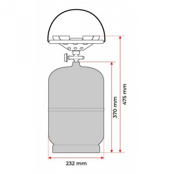 Комплект газовый баллон кемпинговый 12 л. INTERTOOL GS-0012 (107510)