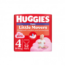 Подгузники Huggies Little Movers/Pants 4 (9-14 кг) для девочек 52 шт (5029053547541)