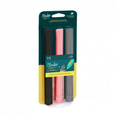 Стержень для 3D-ручки 3Doodler набор Микс (75 шт: черный, розовый, серый) (3DS-ECO-MIX3-75)