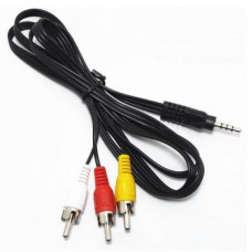 Кабель мультимедийный 3.5mm M to 3xRCA M 1.8m (4pin) AV Atcom (17320)