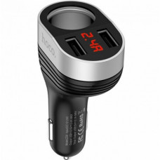 Автомобильное зарядное устройство HOCO Z29 Regal с цифровым дисплеем 2 USB (108120)