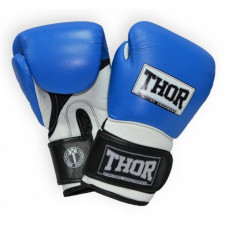 Боксерские перчатки Thor Pro King 14oz Blue/White/Black (8041/03(Leather) Bl/Wh/B14 oz.)