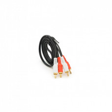 Кабель мультимедийный 2xRCA M to 2xRCA M 1.5m black Voltronic (YT-2хRCA(M)/2хRCA(M)-1.5)