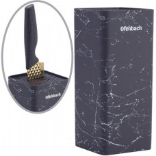 Підставка-колода Ofenbach Black Marble для кухонних ножів і ножиць 9х9х22см (109420)