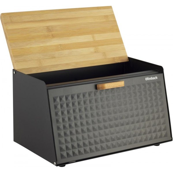 Хлібниця Ofenbach Breadbox 35.5х21.5х19.5см, нержавіюча сталь, чорний (109620)