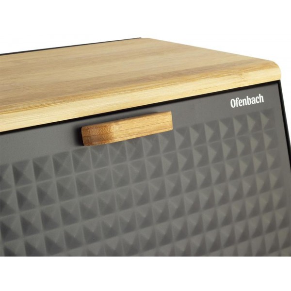 Хлібниця Ofenbach Breadbox 35.5х21.5х19.5см, нержавіюча сталь, чорний (109620)