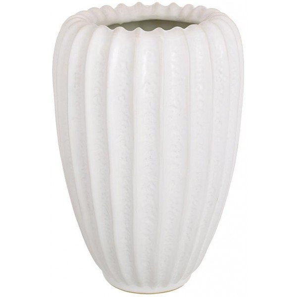 Ваза керамічна "Shell White" Ø16.5х25см, біла (122620)