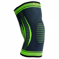 Фиксатор колена MadMax MFA-284 3D Compressive knee support Dark grey/Neon green L (MFA-284_L)