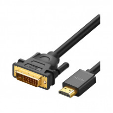 Кабель мультимедийный HDMI M to DVI M 1.0m HD106 black Ugreen (30116)