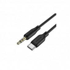 Кабель мультимедийный USB-C to 3.5mm M 1.0m silicone black BOROFONE (6941991101069)