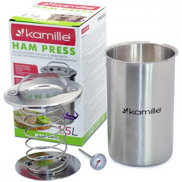 Ветчинниця Kamille (шинковар) Ø12х20см, 1.5л з термометром (81230)