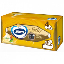 Салфетки косметические Zewa Softis Soft & Sensitive 80 шт. (7322540926279)