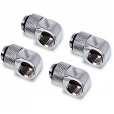 Фитинг для СЖО Alphacool Eiszapfen L-connector rotatable - 4pcs Set - Chrome (17616)