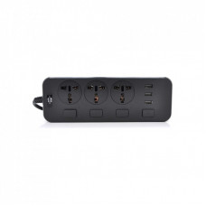 Сетевой фильтр питания Voltronic TВ-Т14, 3роз, 3*USB Black (ТВ-Т14-Black)