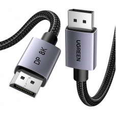 Кабель мультимедийный DisplayPort M to DisplayPort M 1.0m V1.4 8K60Hz DP120 black Ugreen (25903)