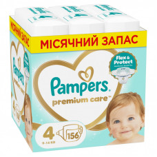 Подгузники Pampers Premium Care Розмір 4 (9-14 кг) 156 шт (8006530223591)