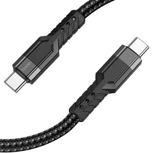 Кабель HOCO U110 Type-C to Type-C 1.2м charging, ток до 3A для смартфонов 60W Чёрный (38830)