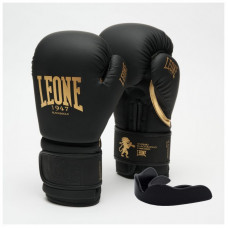 Боксерские перчатки Leone GN059D Black/Gold 10 унцій (GN059D_Bl/Gold_10oz)