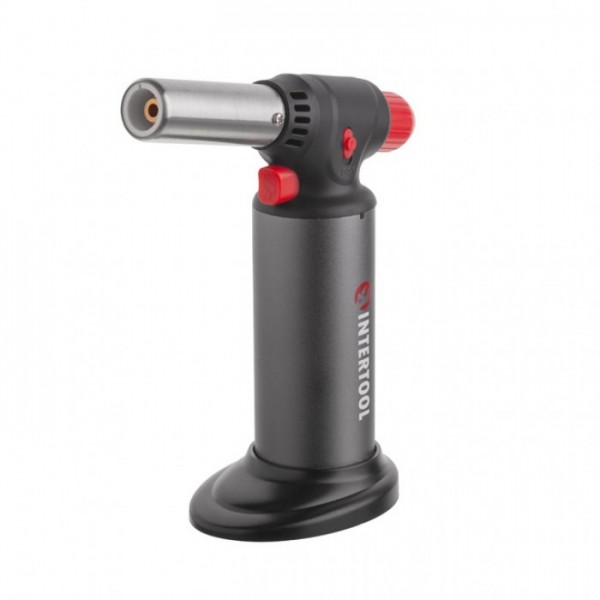 Горелка газовая заправочная, пьезорозжиг, 1100 °C, INTERTOOL GB-0009 (133930)