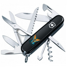 Нож Victorinox Huntsman Ukraine Black "Янгол ЗСУ" (1.3713.3_T1061u)