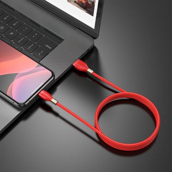 Кабель USB на Lightning HOCO U92 Gold collar зарядка и передача данных 1.2м, ток до 2.4A Красный (40140) Кабель USB на Lightning HOCO U92 Gold collar зарядка и передача данных 1.2м, ток до 2.4A Красный (40140)