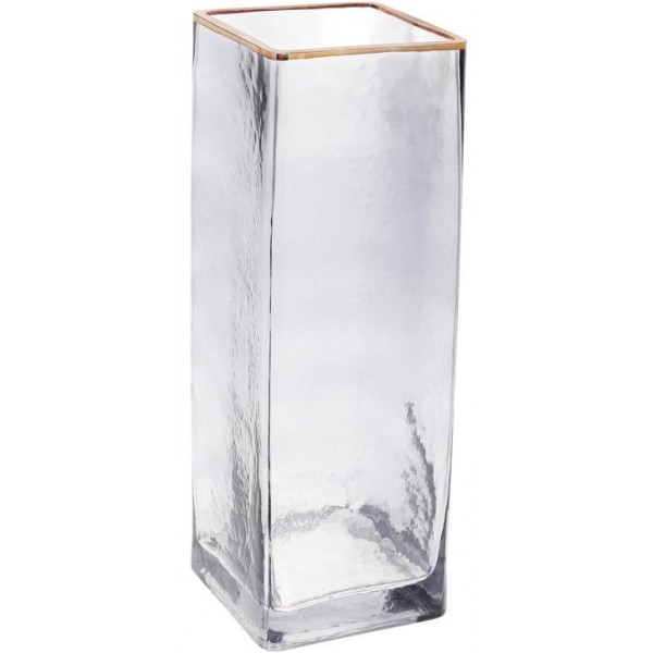 Ваза декоративна Ancient Glass "Евіан" 30х10см, скло, світло-сірий (112240)