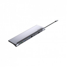 Концентратор Vention USB3.1 Type-C to HDMI/VGA/USB-C/USB3.0x3/RJ45/SD/TF/TRRS 3.5mm/PD 100W 11in1 (THTHC)