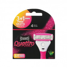 Сменные кассеты Wilkinson Sword Quattro For Woman 3+1 шт. (4027800114207)