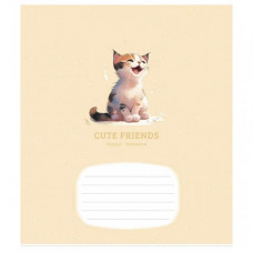 Тетрадь ученическая "Cute friends" 012-3292K-3 в клетку, 12 листов