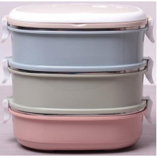 Ланч-бокс Kamille Food Box 3 ємності по 700 мл, 20х14.5х18.5см (114250)