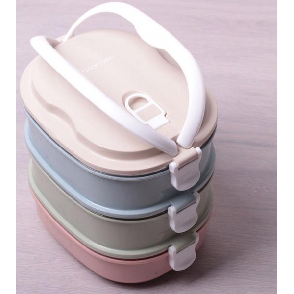 Ланч-бокс Kamille Food Box 3 ємності по 700 мл, 20х14.5х18.5см (114250)