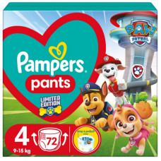Подгузники Pampers Maxi Размер 4 (9-15 кг) Paw Patrol 72 шт (8006540863572)
