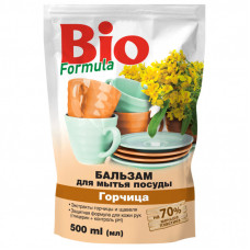 Средство для ручного мытья посуды Bio Formula Горчица дой-пак 500 мл (4823015922756)