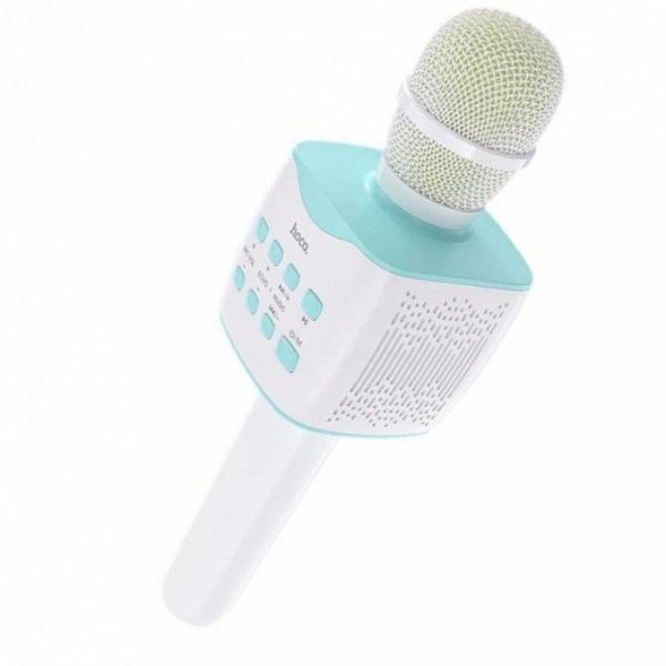 Микрофон с караоке, Bluetooth, AUX, 1200 мАч, HOCO BK5 Cantando, Голубой (133850) Микрофон с караоке, Bluetooth, AUX, 1200 мАч, HOCO BK5 Cantando, Голубой (133850)