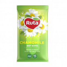 Влажные салфетки Ruta Selecta Chamomile с экстрактом ромашки 15 шт. (4820202892410)