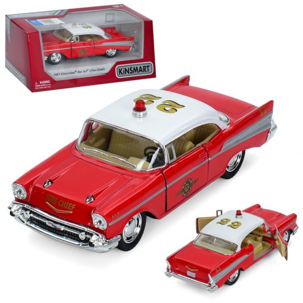 Инерционная машинка 1957 Chevrolet Bel Air(Fire Chirf) Kinsmart KT 5325 W Инерционная машинка 1957 Chevrolet Bel Air(Fire Chirf) Kinsmart KT 5325 W