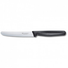 Кухонный нож Victorinox Standart для овощей 11 см, с волнистым лезвием, черный (5.0833)