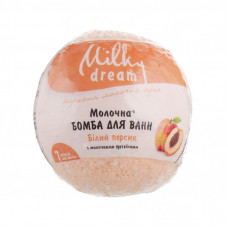 Бомбочка для ванны Milky Dream Молочная Белый персик с молочными протеинами 100 г (4820205300790)