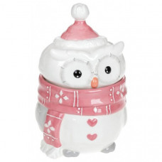 Банка керамічна «Совушкін Затишок» 1100мл, рожевий шарфик (109070)