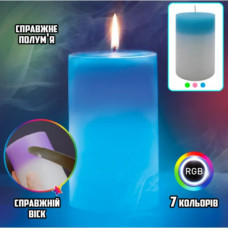 Свечка из воска с подсветкой Magic Candle 7 color свеча Синяя (107970)