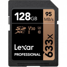 Карта памяти Lexar 128GB SDXC class 10 UHS-I U3 V30 633x Professional (LSD128CB633)