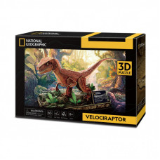 Пазл Cubic Fun 3D National Geographic Dino Велоцираптор (DS1053h)