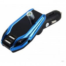 FM модулятор X8 Plus Bluetooth 2 USB AUX трансмиттер Синий (107480)