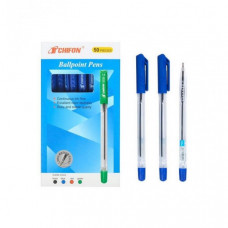 Ручка синяя масляная CHIFON COLOR-IT 801SP блок 50 шт