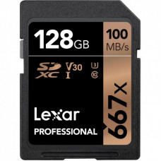 Карта памяти Lexar 128GB SDXC class 10 UHS-I U3 V30 667x Professional (LSD128B667)